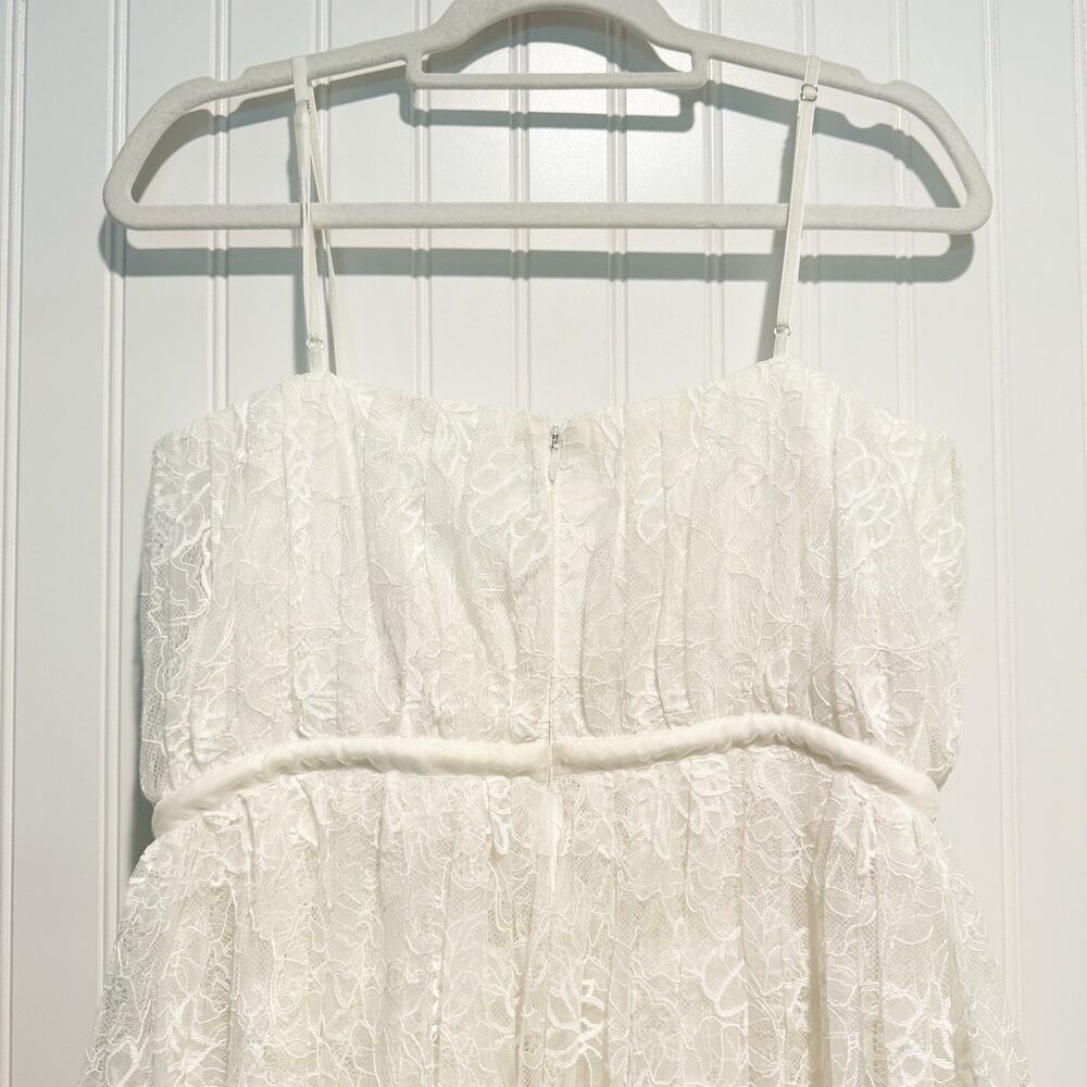 Sau Lee BHLDN Selena White Lace Dress NEW Size 12 Wedding Bridal - Picture 10 of 10